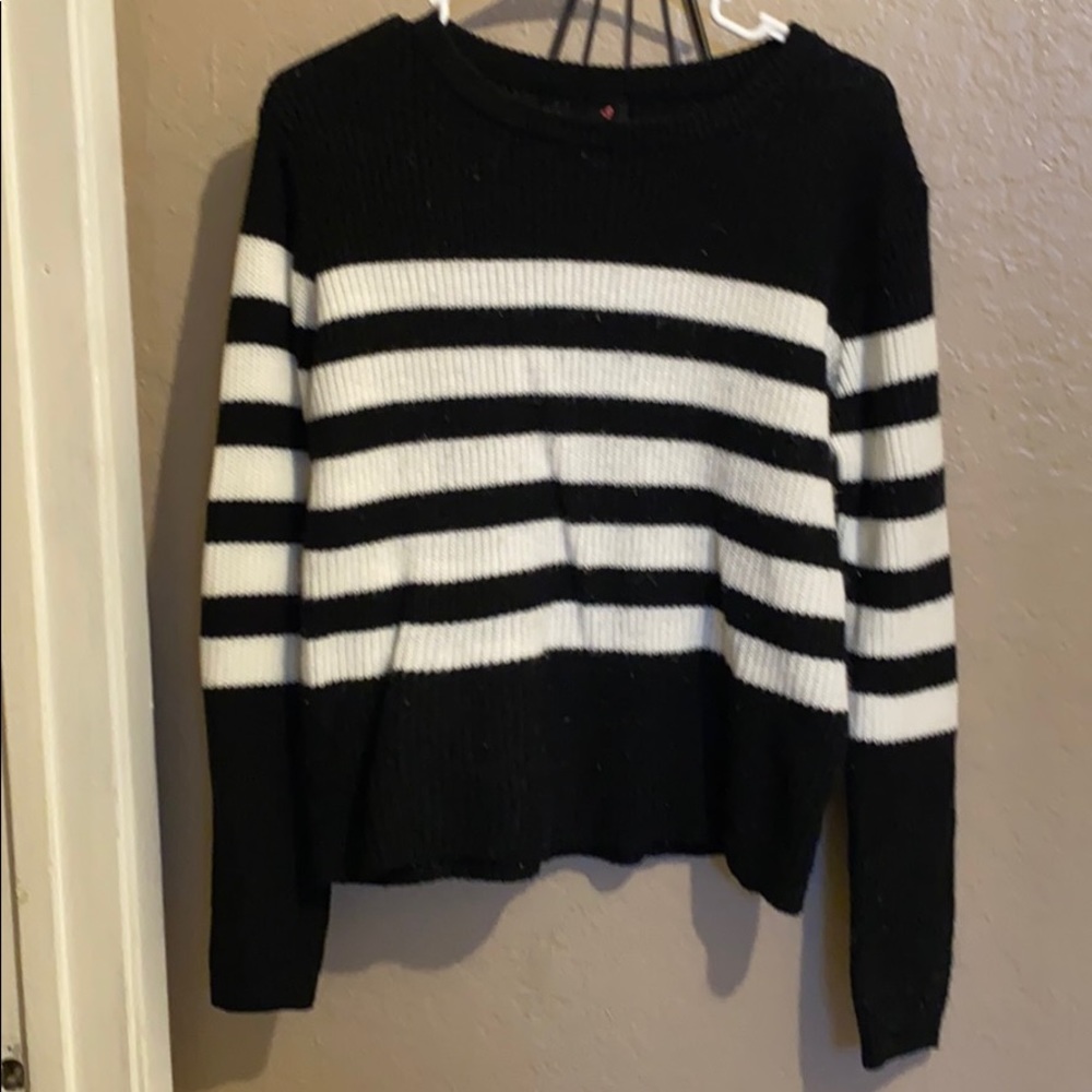 Black and white sweater
